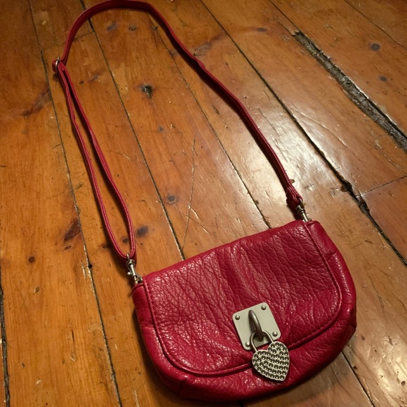 d-fusion Red Heart Embellished Adjustable crossbody purse. - Picture 4 of 6